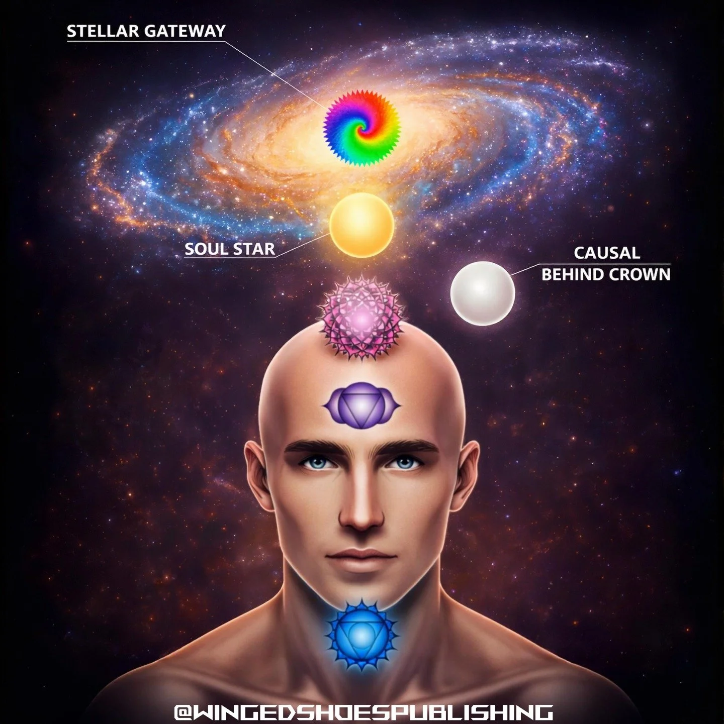 "The Soul Star Chakra&mdash;known in Sanskrit as Vyapini, meaning &ldquo;All-Pervading&rdquo;&mdash;exists just beyond the physical body, hovering roughly six inches above the crown like a radiant sun of consciousness. Its light is golden-white,