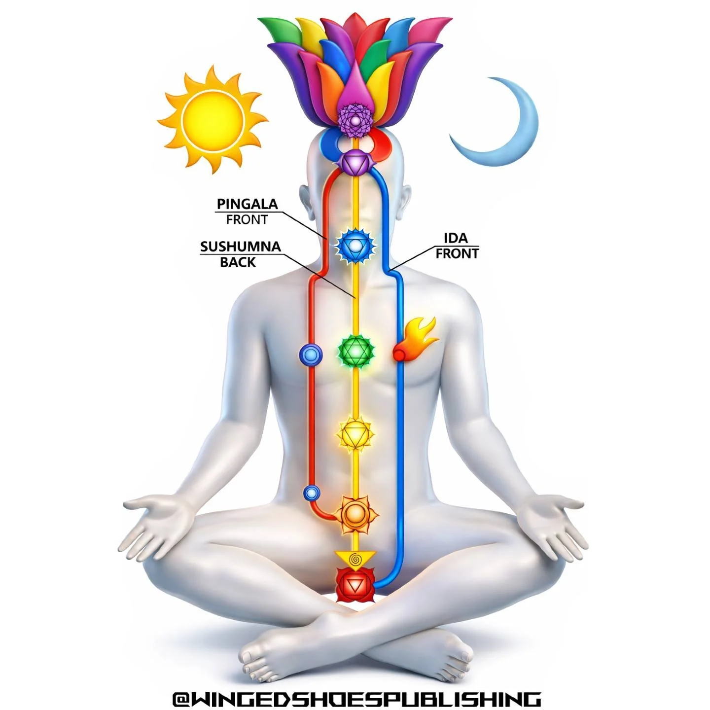 "The Seven Chakras form the central axis of human consciousness&mdash;seven energy centers aligned along the spine, each governing a layer of experience. In their dormant state, they filter reality through instinct, emotion, and thought. But whe