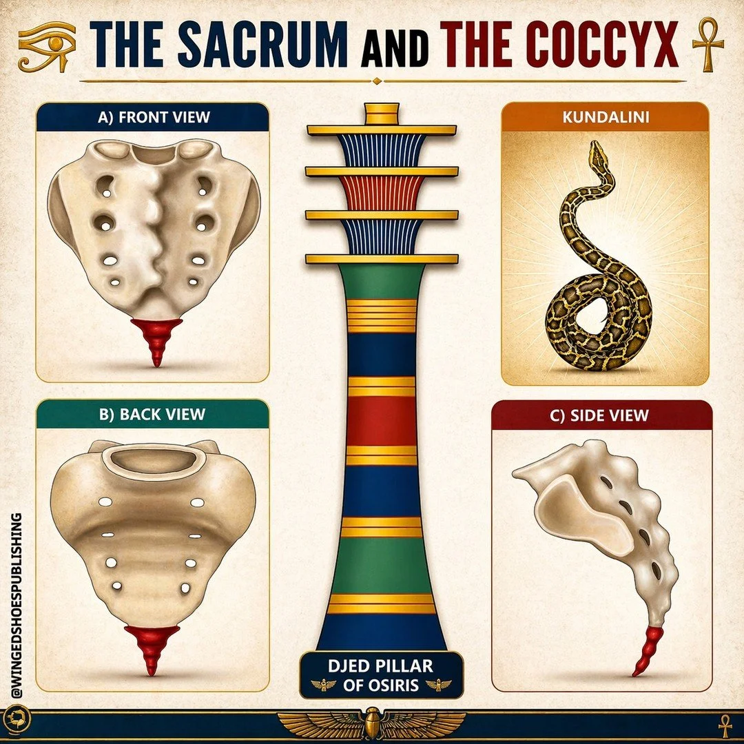 "The sacrum is our Holy Temple since it houses and protects the genital organs, plexuses, and lower subtle energy centres, all of which are involved in activating the Kundalini awakening process. The sacrum is also responsible for pumping the CS