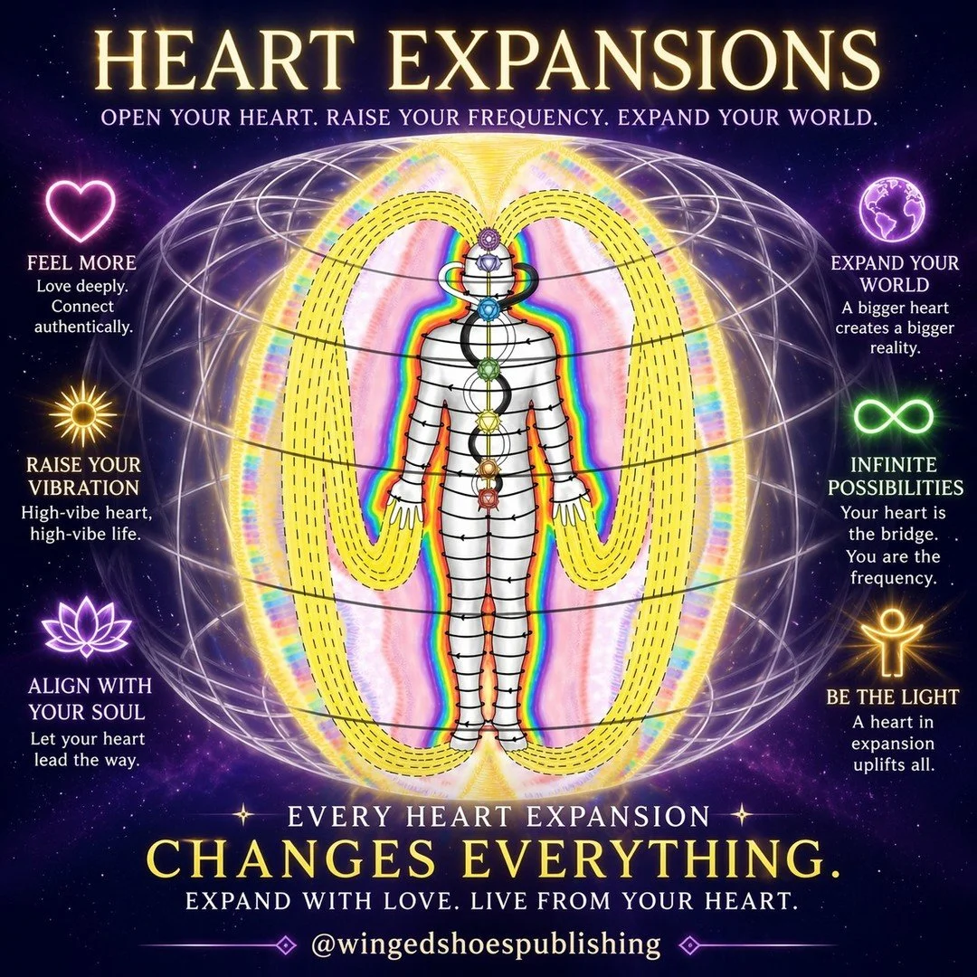 "Heart expansions occur once intense bliss and love enter into the heart. It is usually not an immediate process since the lower Chakras first have to be cleansed. If one experiences a spontaneous Kundalini awakening, the inner fire will natural