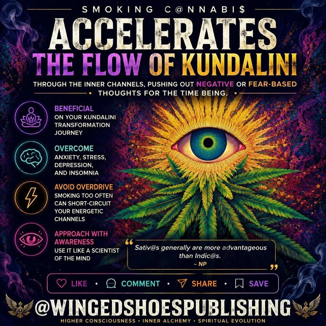 *Note that I do not propagate the use of c@nnabi$ on your Kundalini awakening and transformation journey, but offer guidance to those people who will try it regardless. Please be aware of your country or state's laws regarding c@nnabi$ and practice s