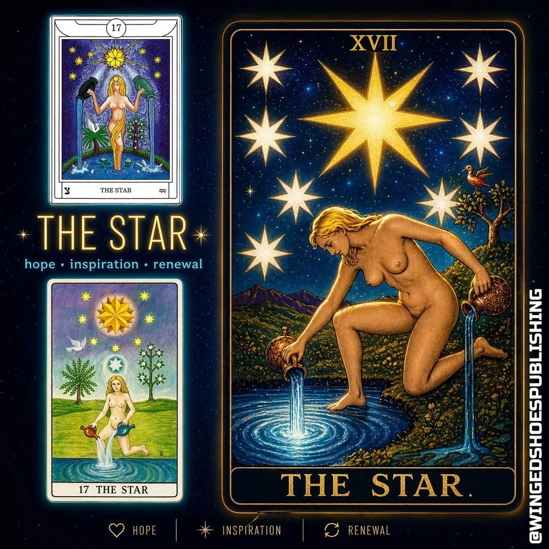 "The Star is the Seventeenth Key of the Tarot and the Twenty-eighth Path of the Tree of Life, which traverses from Yesod to Netzach. The Star's Magickal Title is the "Daughter of the Firmament, the Dweller between the Waters." The crit