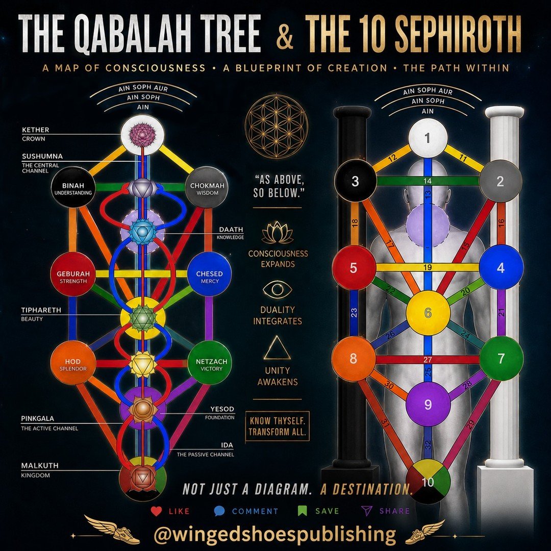 Most people see the Tree of Life as a diagram.

The initiates of the Mystery Schools saw it as a map of consciousness itself.

At the heart of the Qabalah are three great pillars that govern every aspect of existence: the Pillar of Mercy, the Pillar 