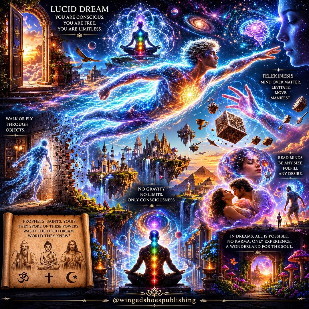 "Once you are projected into a Lucid Dream, you gain complete control over your Body of Light. Neither space, time, nor gravity can limit this second vehicle of consciousness. One of the first abilities to emerge is flight. Flying effortlessly t