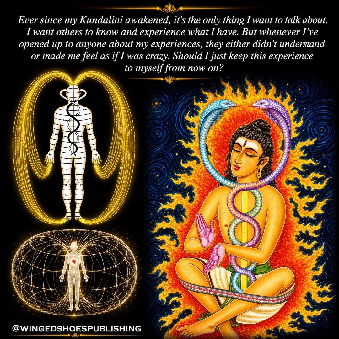 "In terms of who you tell you had a Kundalini awakening, I will say to share with 10% of the people in your life and don't share with the other 90%. Sharing by itself has expectations of being understood. The fact is that not even 10% will under