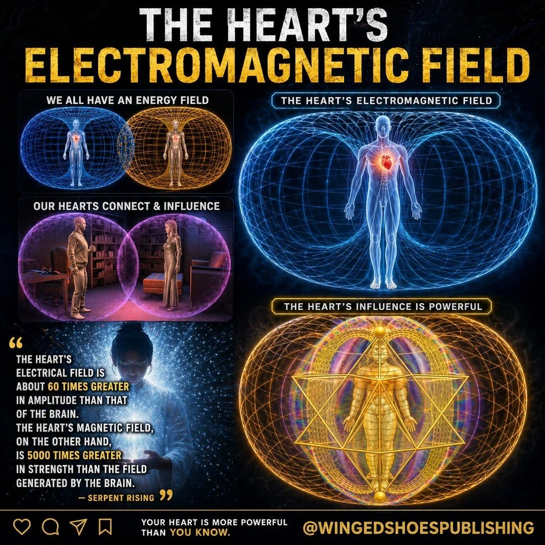 "The HeartMath Institute has been conducting research for the past two decades on the power of the human heart. They have determined that the heart is the most powerful electromagnetic energy generator in the human body. Its electrical field is 