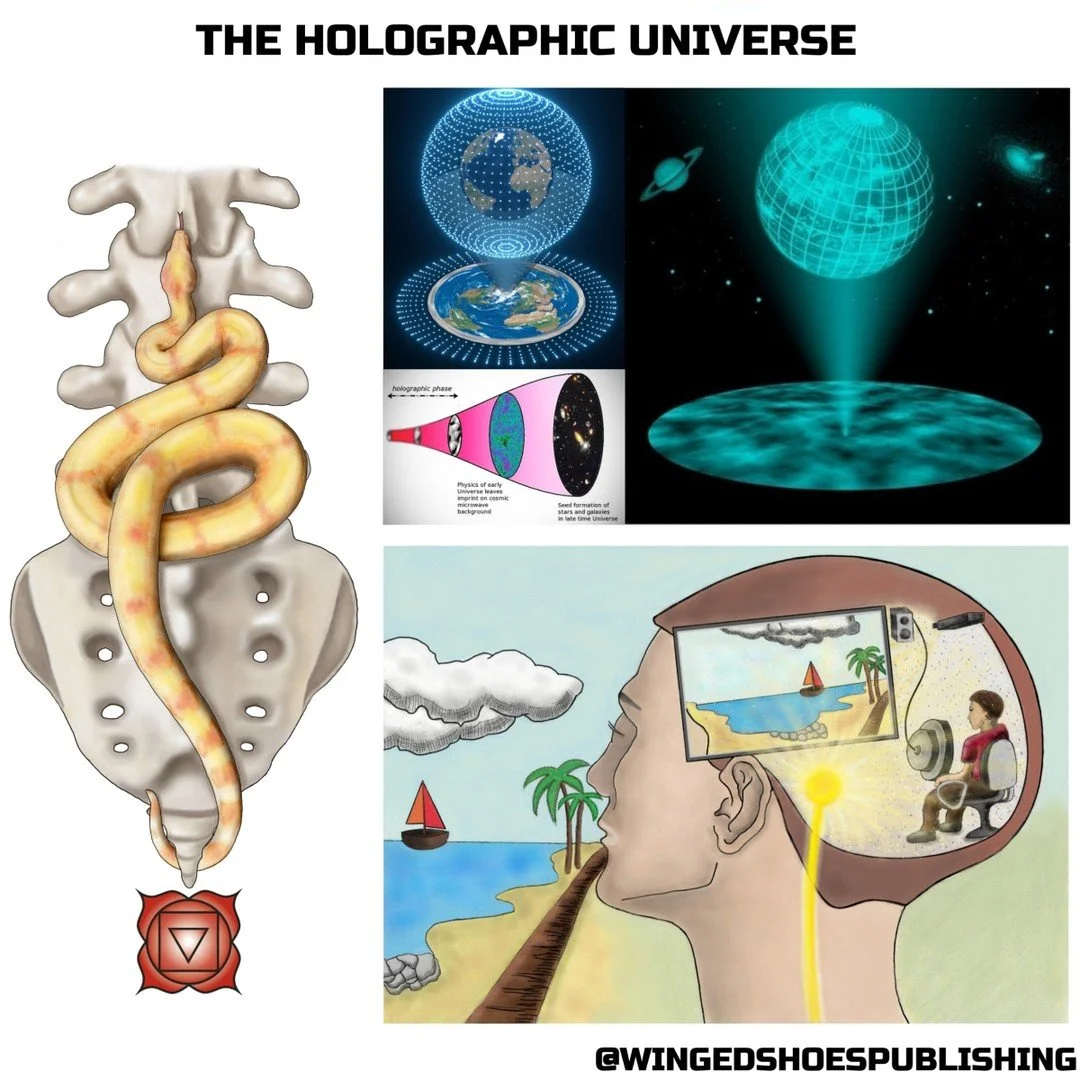 "During the first year after awakening the Kundalini in 2004, I had a second Holographic Universe experience that furthered my understanding of the nature of reality. It began as a dream, with me standing alone in a field, surrounded by a wooden