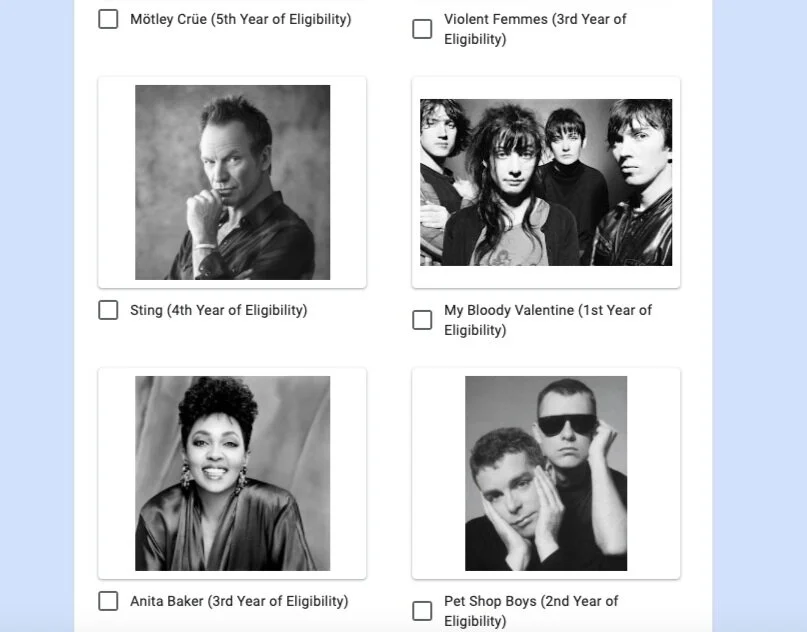The Rock Hall Reconsidered Project: Round 30 Results