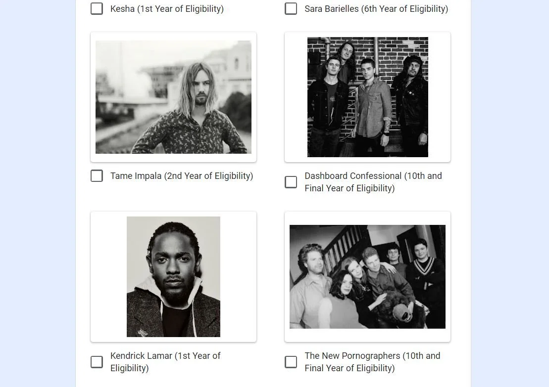 The Rock Hall Reconsidered Project: Round 54 (Class of 2035) Results