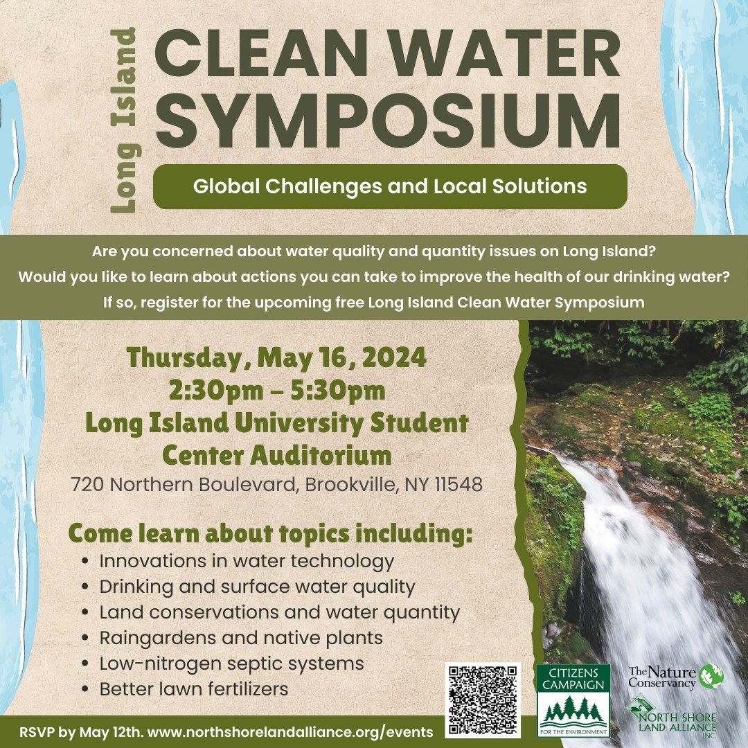 WE ARE 1 WEEK AWAY! REGISTER NOW!! Clean Water Symposium: Global Challenges and Local Solutions.
We are joining @northshorelandalliance and @nature.ny  to co-host a conference that will bring together leaders in the field of water science. Leading ex