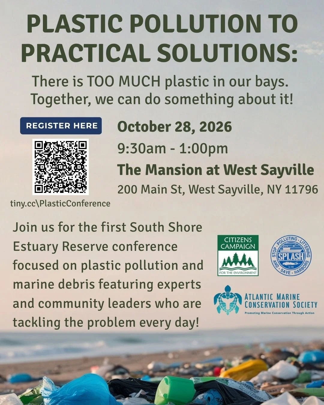 📅SAVE THE DATE: Join CCE for our first South Shore Estuary Plastic Pollution Conference in partnership with CCE, AMSEAS, and Operation SPLASH! 🌊

🔗Register LINK IN BIO

We look forward to seeing you there!