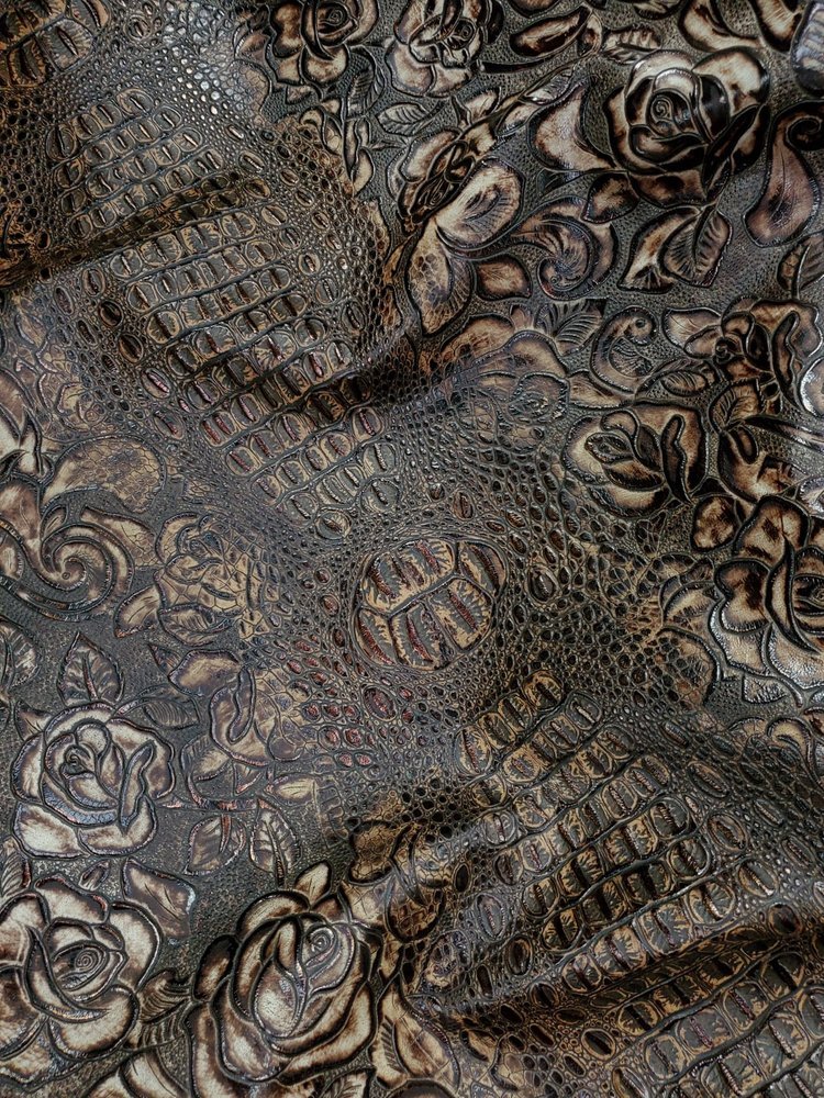 54 Dark Gold Crocco Faux Leather Fabric - By The Yard [DG-CROC] - $14.99 :  , Burlap for Wedding and Special Events