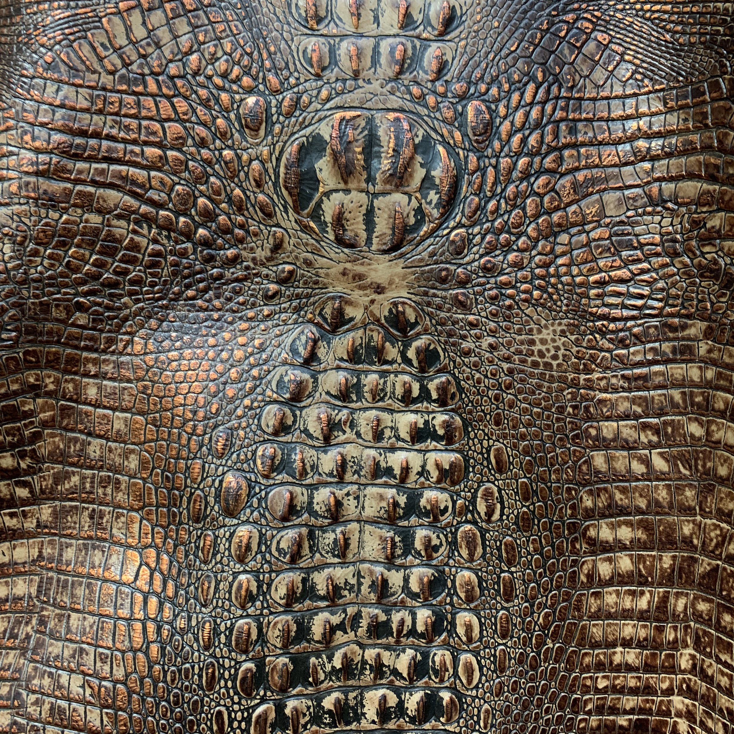 croc embossed leather