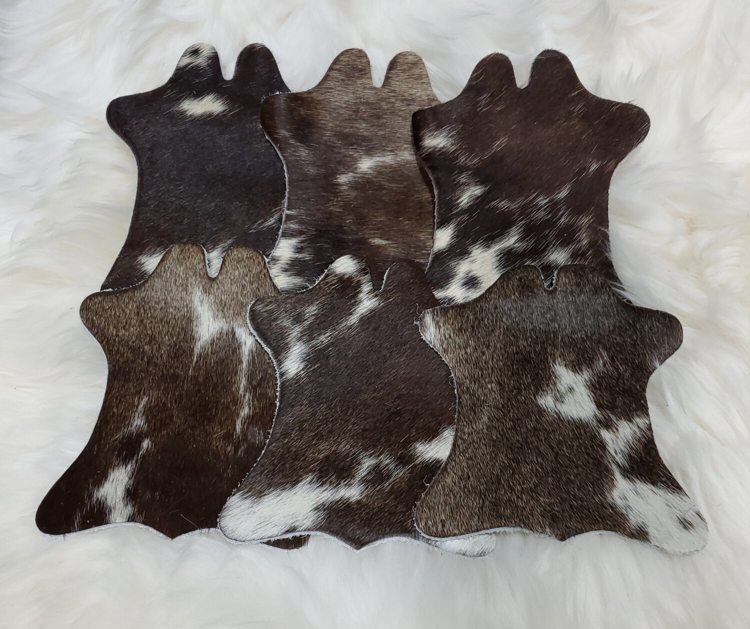 Coasters - Set of 2 - Spotted Brown Cowhide — Farmericana Designs