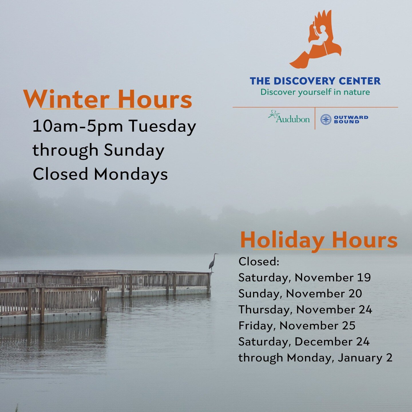 As the weather gets colder and the sun sets earlier, we adjust our hours for the best experience for our visitors. Please note that we are closed this weekend due to the Philly Marathon. 

Come see us soon!