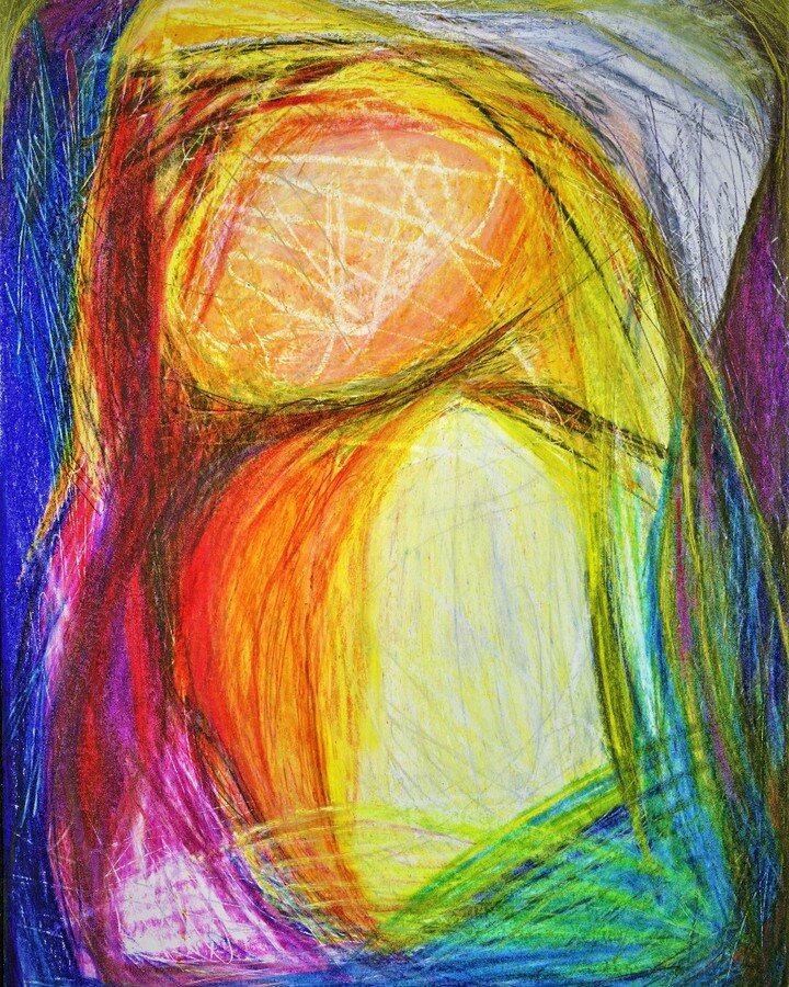 SPIRIT ART
Explorations into Unseen Dimensions of Life and Self

This is Part 2 of 9 posts on Spirit Art. The entire article may be viewed on my website. https://www.kindground.org/presence/spirit-art 

THE GIRL KNOWS THE POWER OF COLOR

Five months 