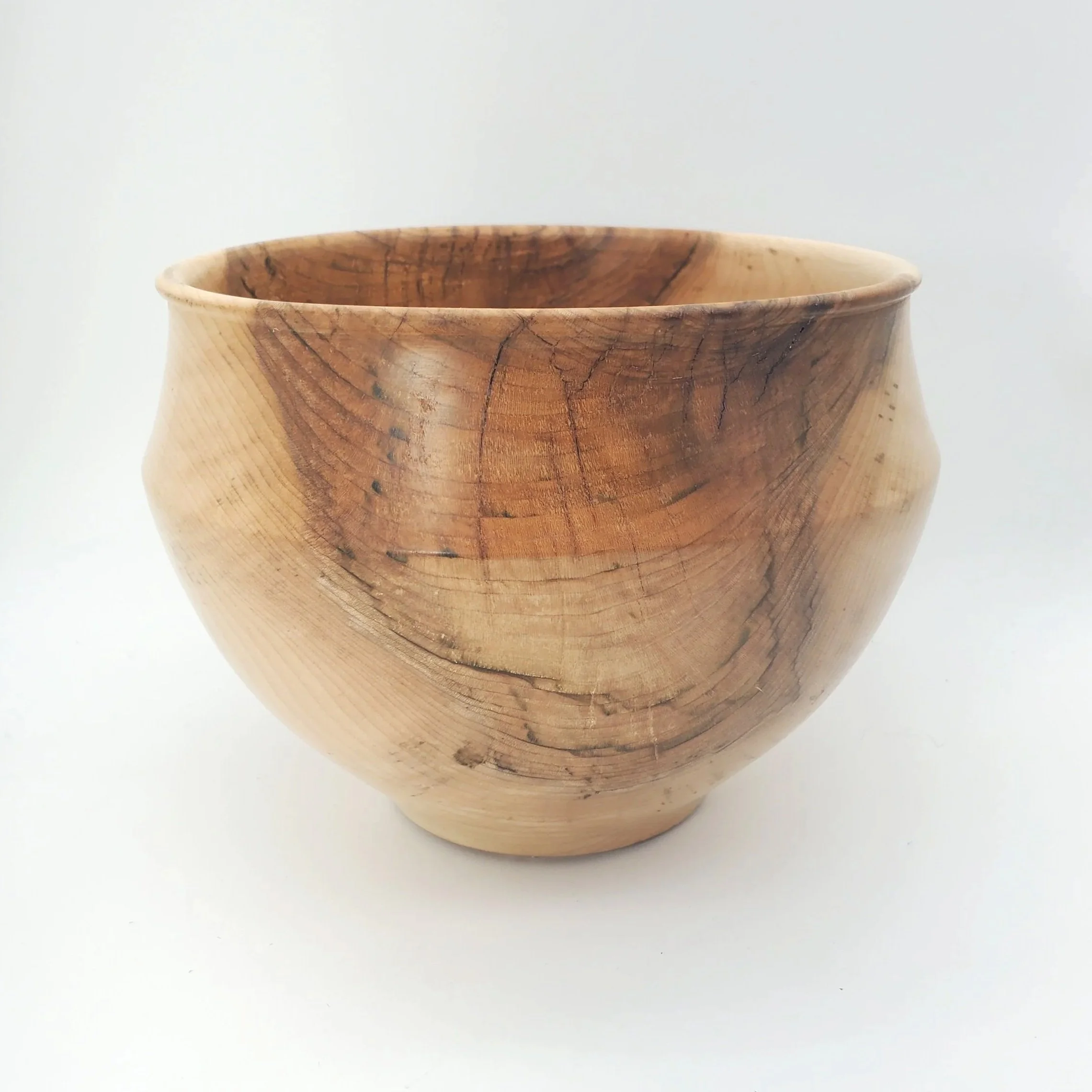 #38 Spalted Maple Bowl with Closed Rim