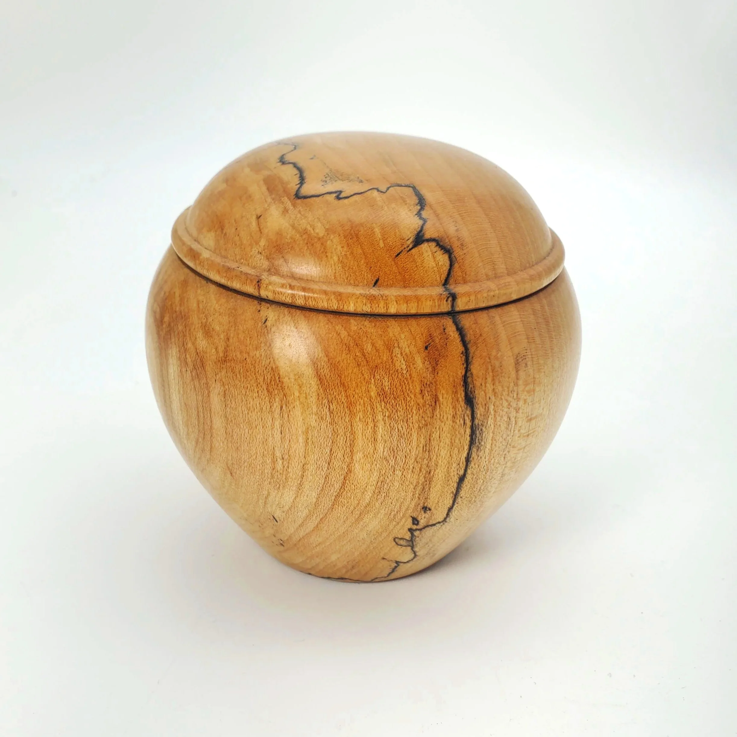 #120 Small Maple Container with Spalt Line