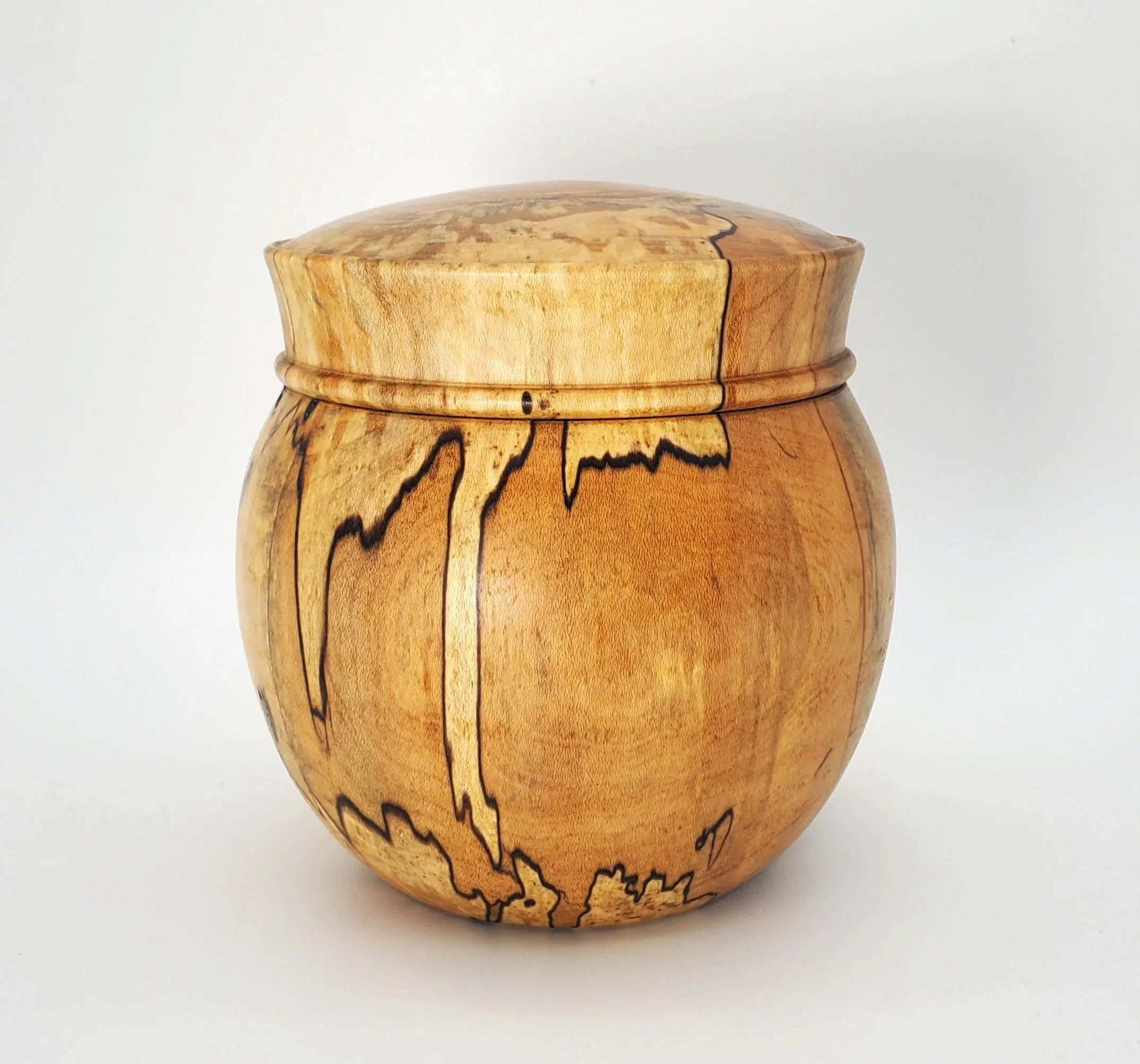 #125 Maple Container with Spalted Drips