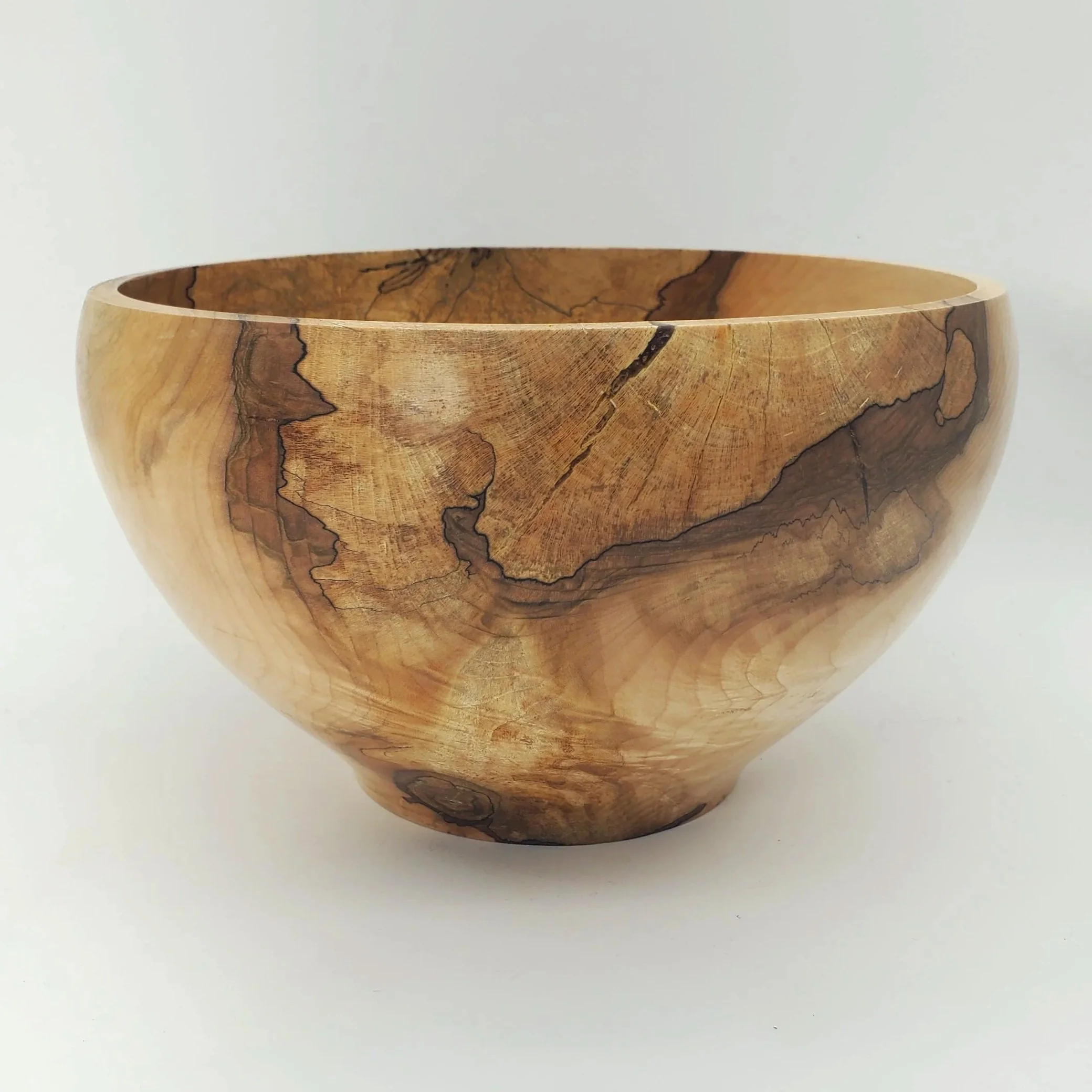 #24 Tall Spalted Maple Bowl Open Form
