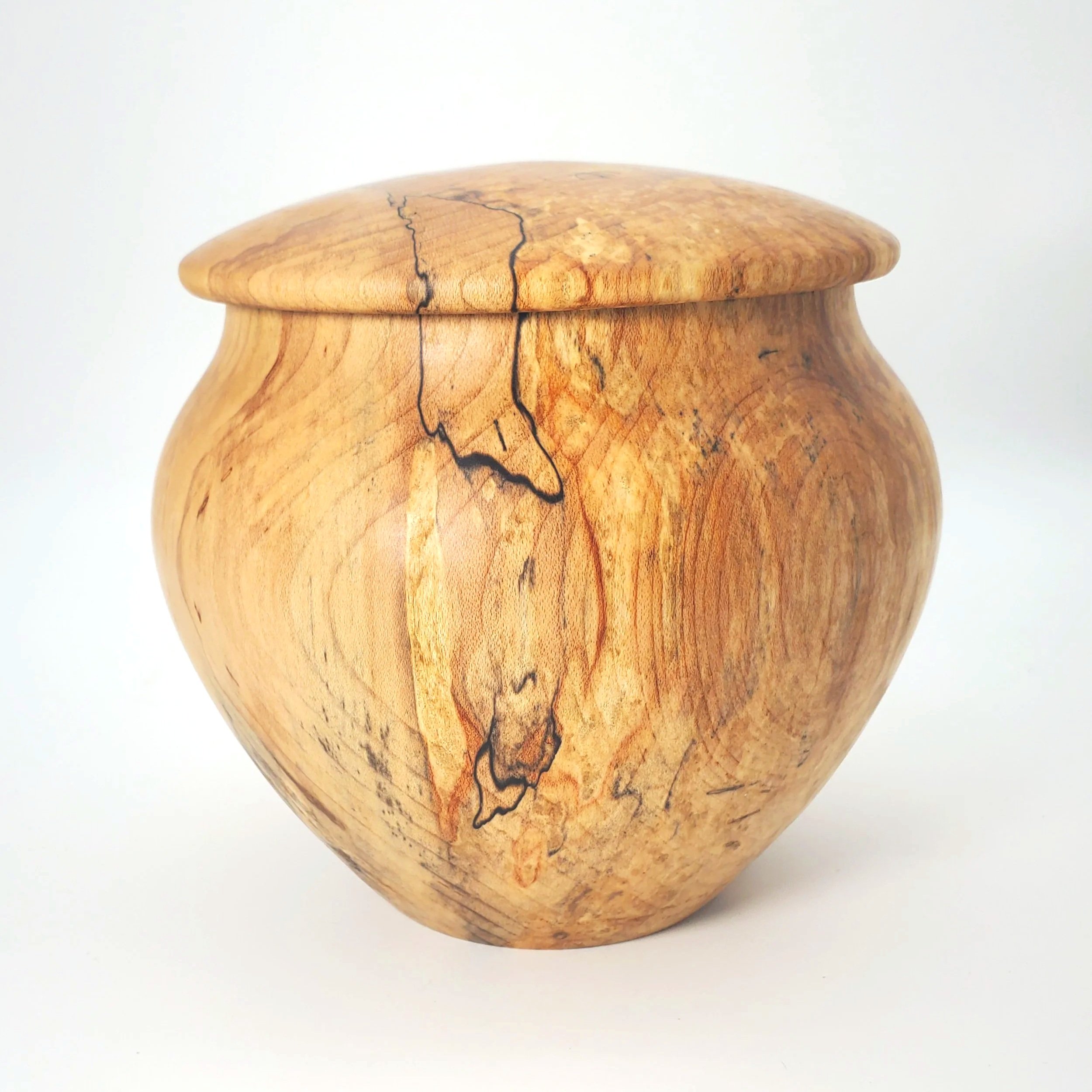 #121 Spalted Maple Container with Domed Lid