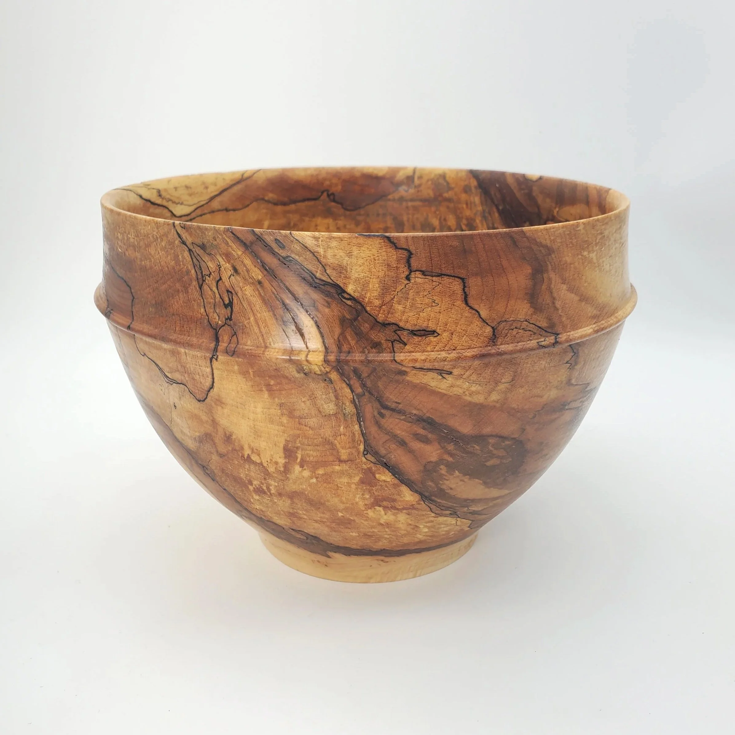 #26 Dark Spalted Maple Bowl with Bead