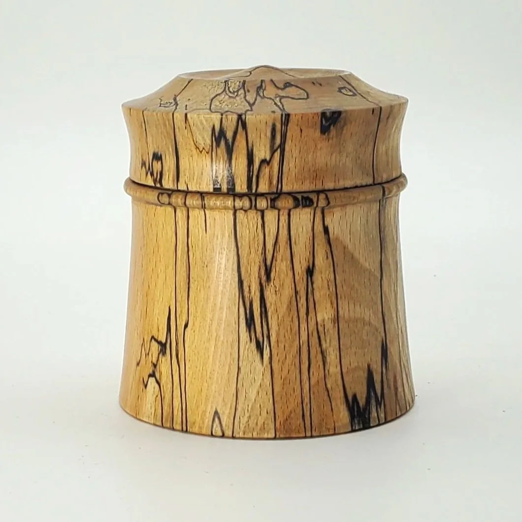 #63 Small Spalted Beach Container