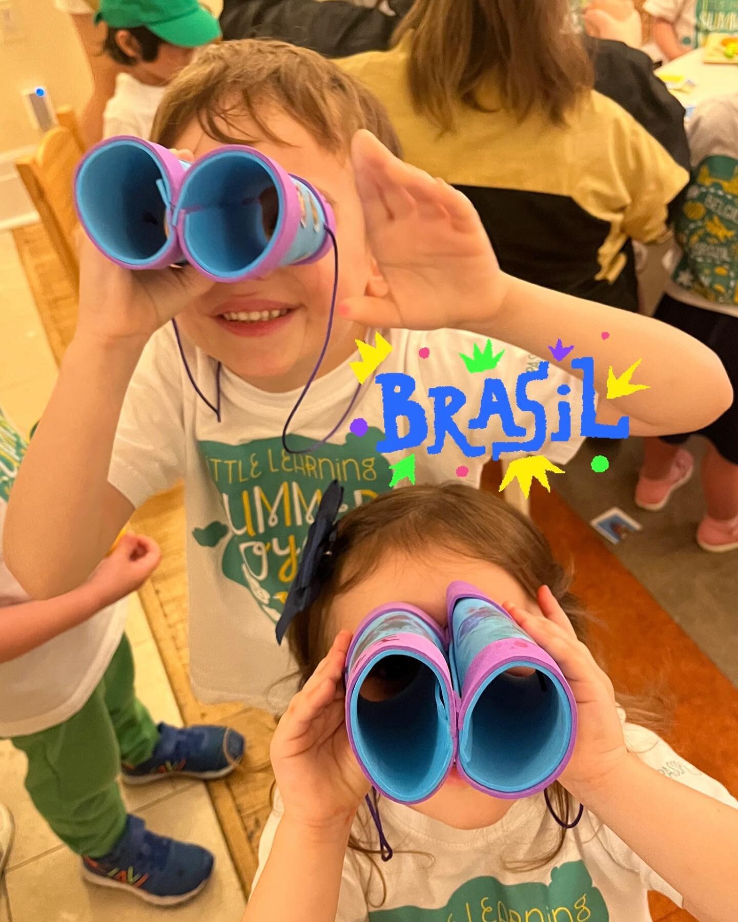 Last stop ✈️&hellip; Brazil!! 🇧🇷 

We have our binoculars ready to see our friends in the Amazon Rainforest! 🐦 🦋 🐆 🐍 🦥 🐢 🐸 🕷️ 🦎 

#littlelearning #littlelearninginc #wherelearningfeelslikemagic #summervoyage #worldtraveler #passport #passp