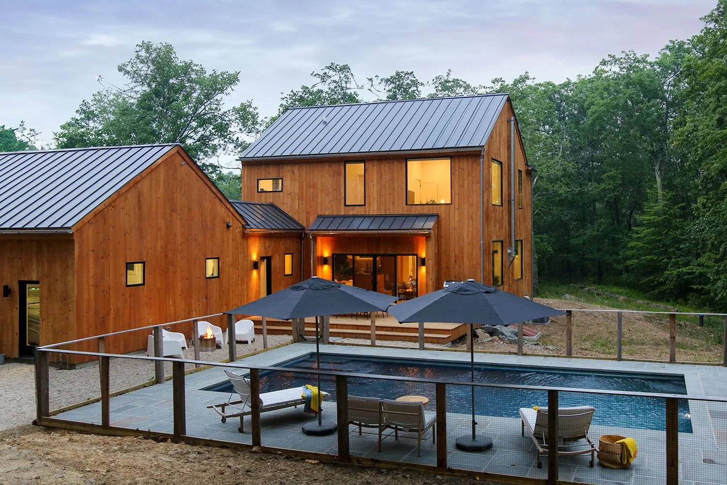 warm modern new build in Warren Connecticut interior design by sabin viehland