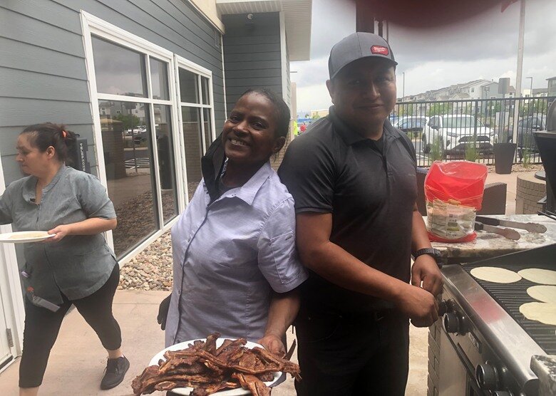 Grateful for the Residence Inn Denver Central Park's incredible team! 🌟 

The managers hosted a sizzling barbeque to show appreciation for their hardworking staff. It's their dedication that makes the hotel shine. 

Cheers to an amazing team!

#resi