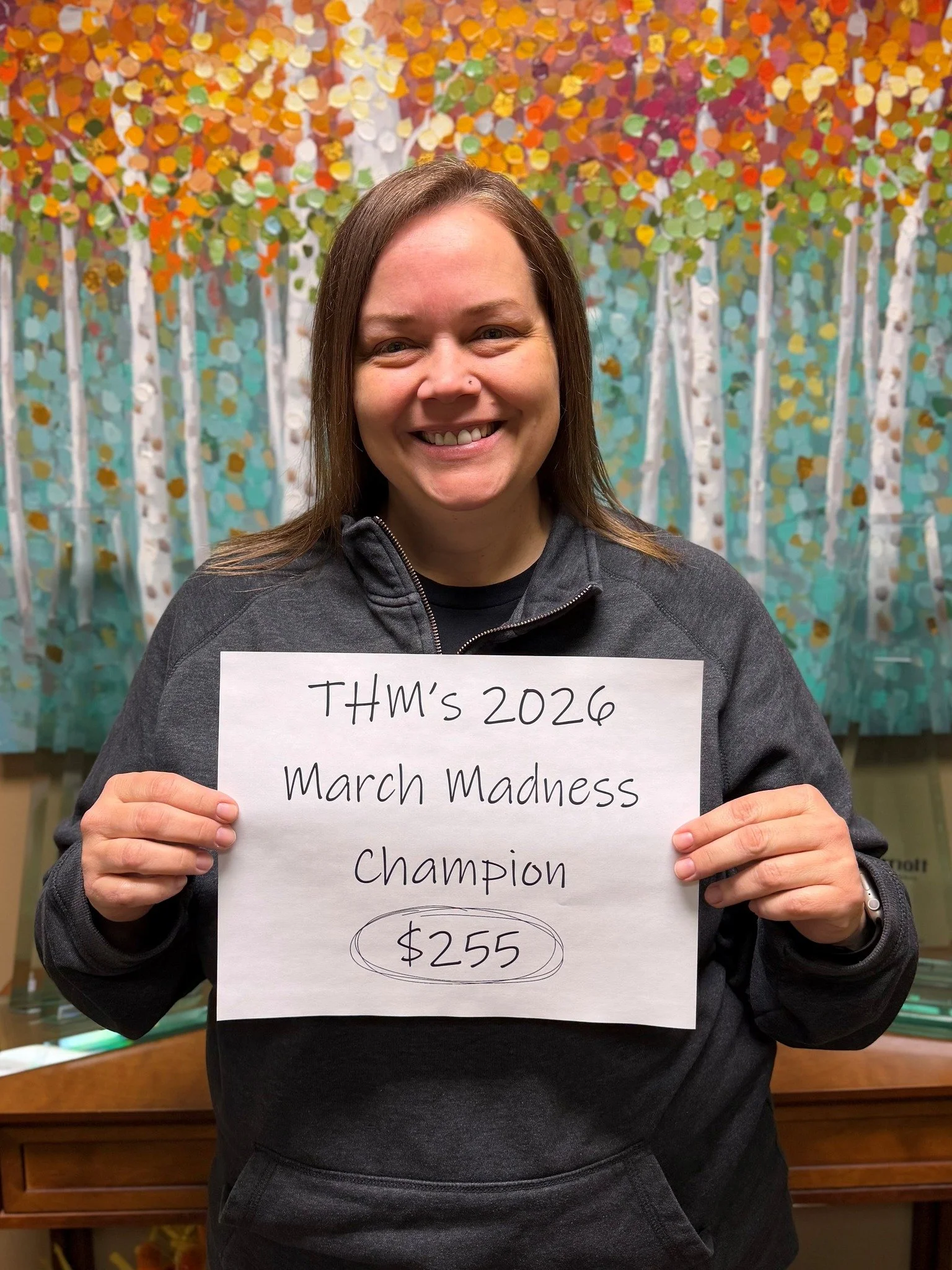 And just like that&hellip; we have a winner! 🏀✨

Huge congratulations to Stephani from our Decatur office for taking home the title of THM&rsquo;s 2026 March Madness Champion!! 🎉👏

First time entering the brackets and already claiming the win&mdas