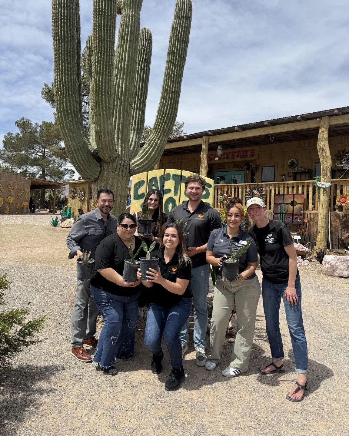Shoutout to our Vegas team for giving back this week at Cactus Joe's Blue Diamond Nursery 🌵

The team spent the day helping repot 200 plants while learning more about preserving desert plants and supporting a thriving ecosystem. 

Thank you for repr