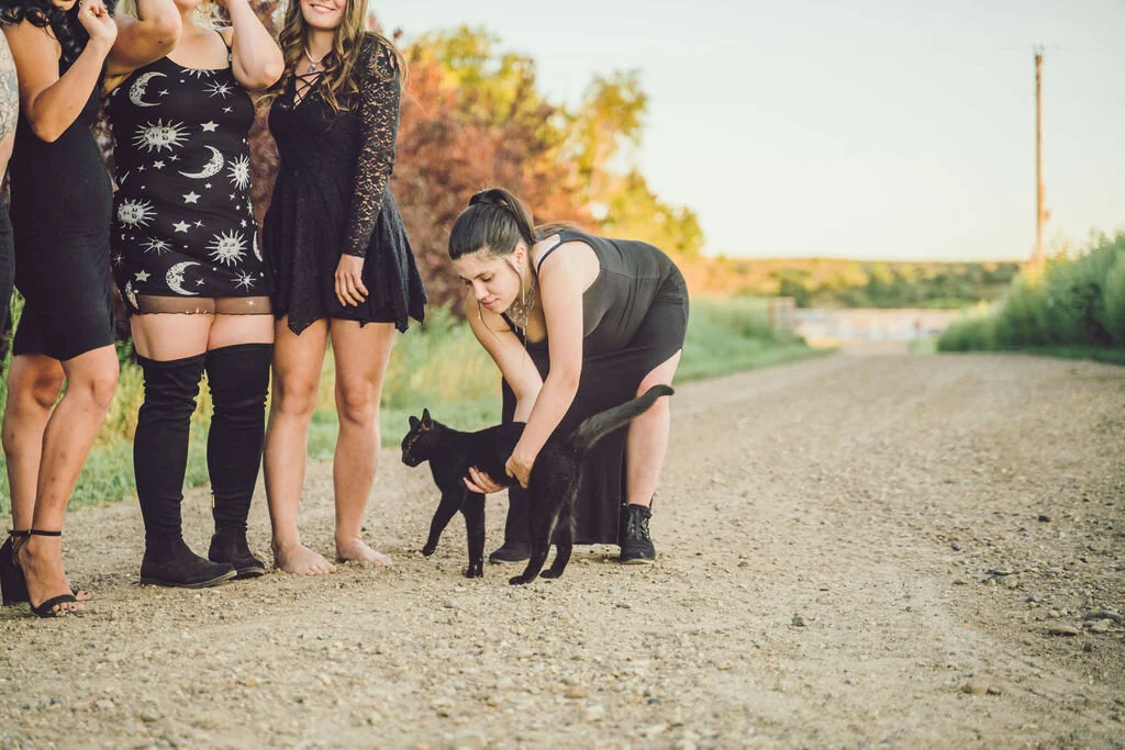 Witches and their black cat