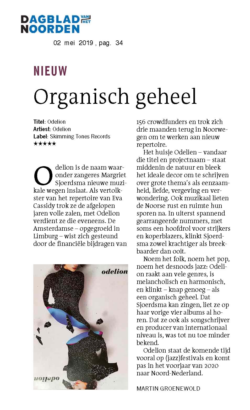 Recensie ODELION Dagblad van het Noorden.jpg