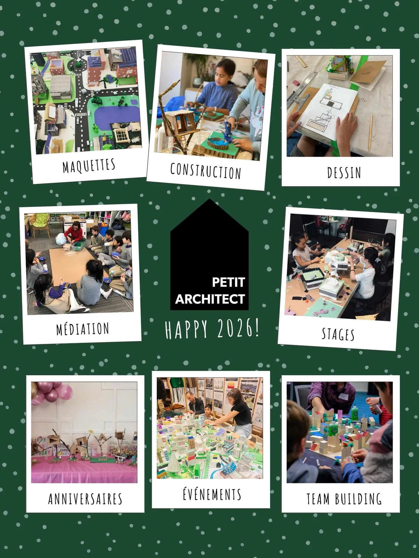 🌟 2026 commence en couleurs avec Petit Architect ! 

Petit Architect, c&rsquo;est quoi ?
Une aventure cr&eacute;ative pour enfants, ados et adultes, anim&eacute;e par Ma&iuml;a Tarassoff, architecte DPLG bilingue (fran&ccedil;ais/anglais) et &eacute