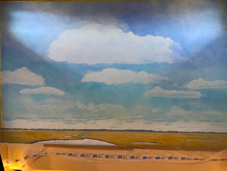 Detail of cloud mural