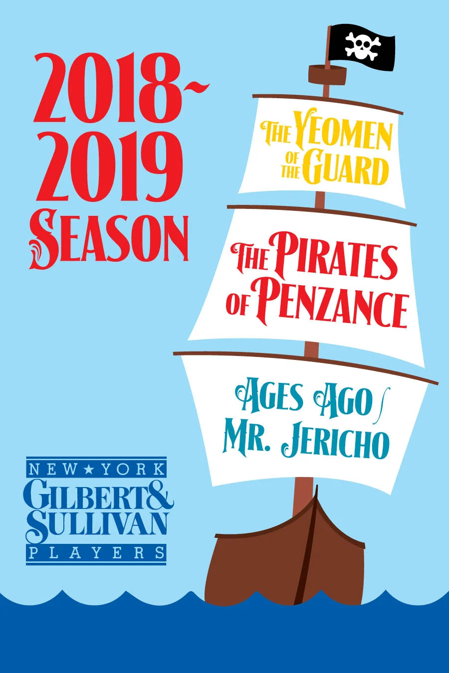 2018-2019 New York Gilbert & Sullivan Players brochure artwork