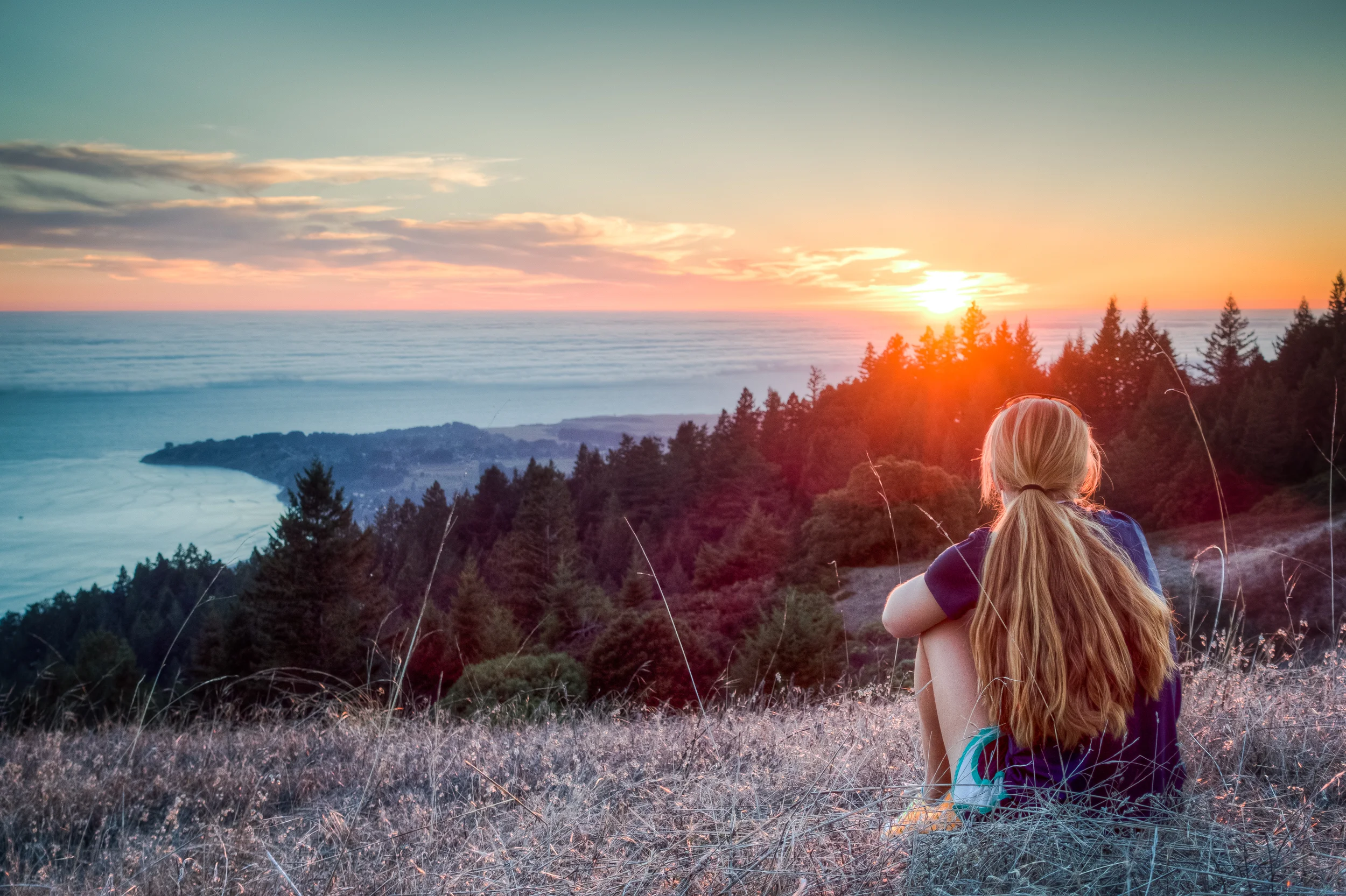Mount Tam, overlooking Stinson Beach.