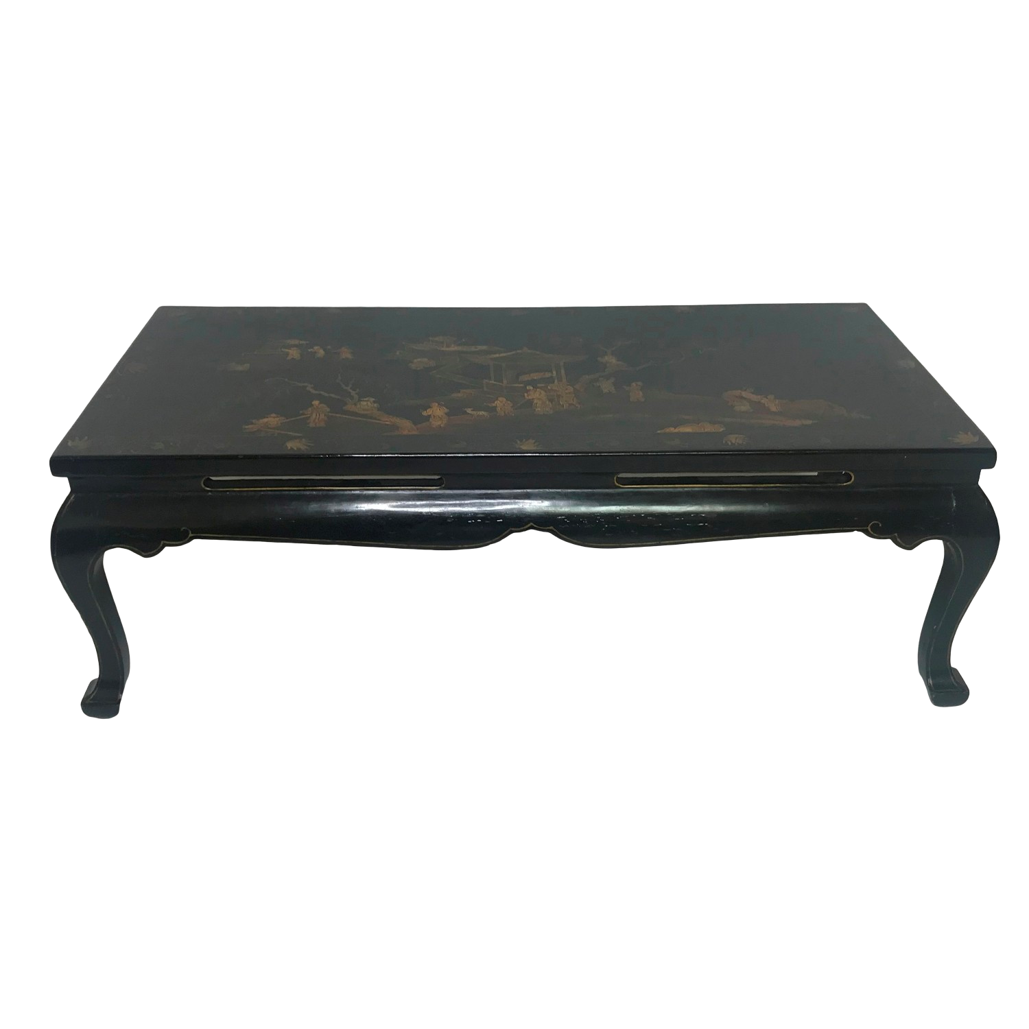 SOLD Turn of the Century French Chinoiserie Black Lacquer Cocktail Table — Wolf Hall Antiques
