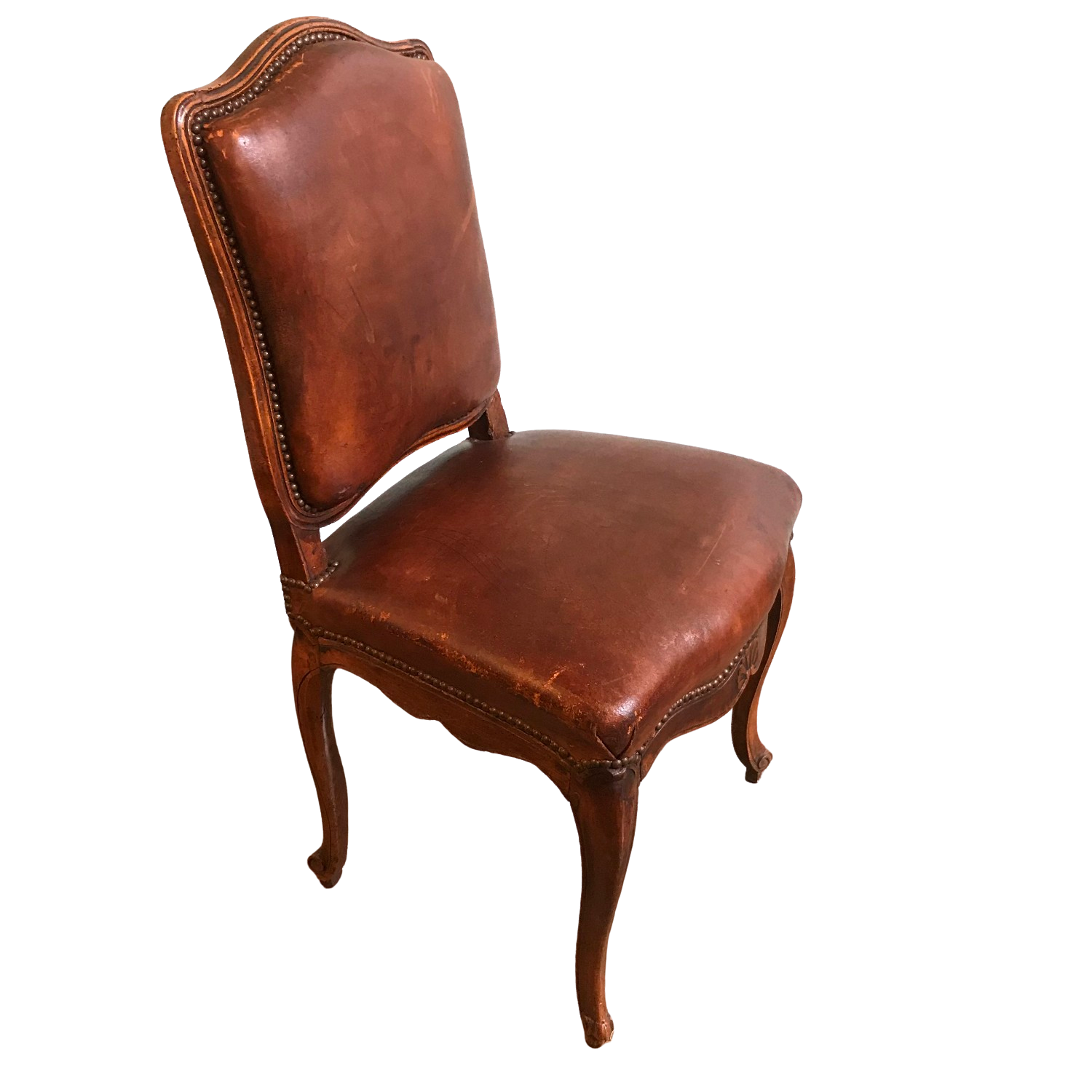 18th Century French Chair in Leather — Wolf Hall Antiques