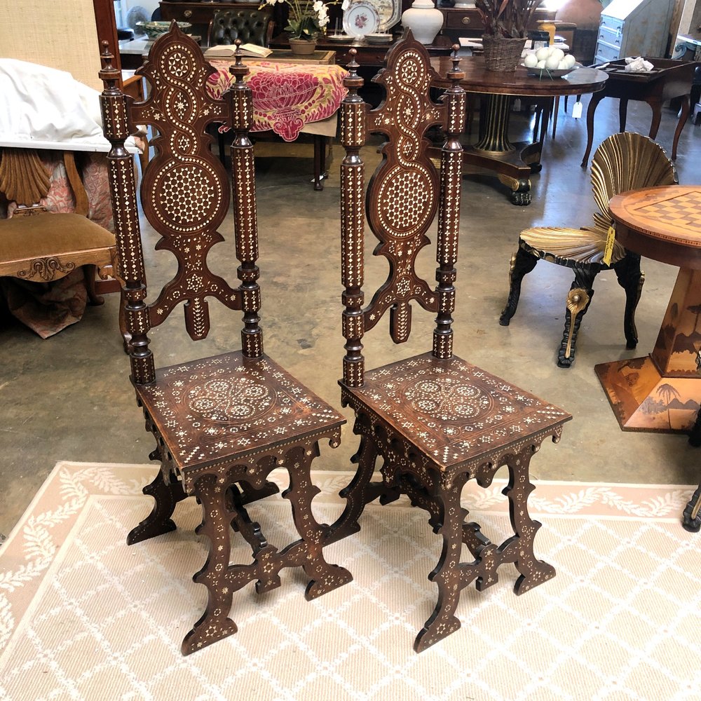 Set of Six 19th Century French Louis XVI Carved Dining Chairs with Original  Needlepoint