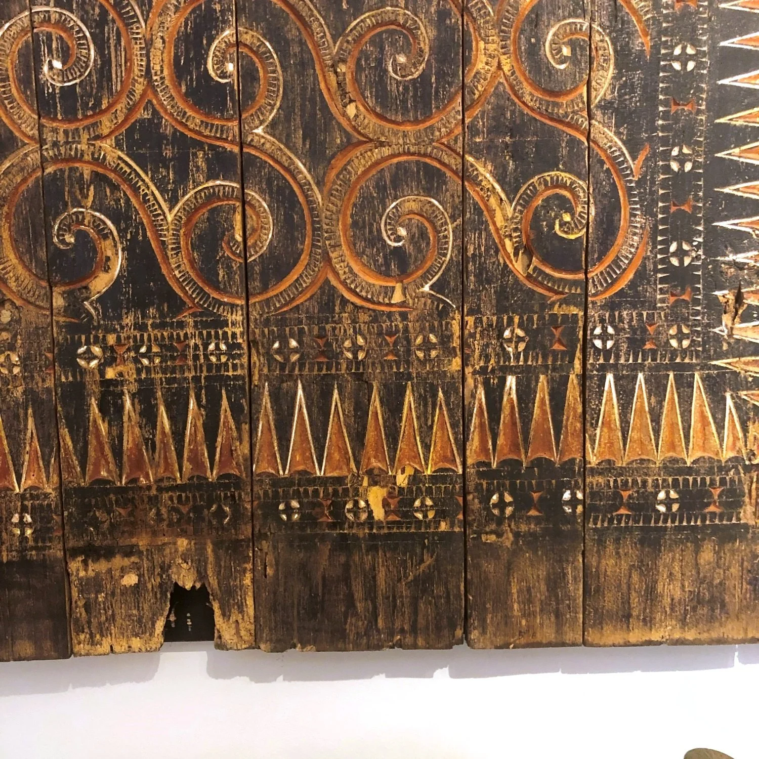 Impressive 19th Century Toraja Carved Wood Panel, Sulawesi, Indonesia ...