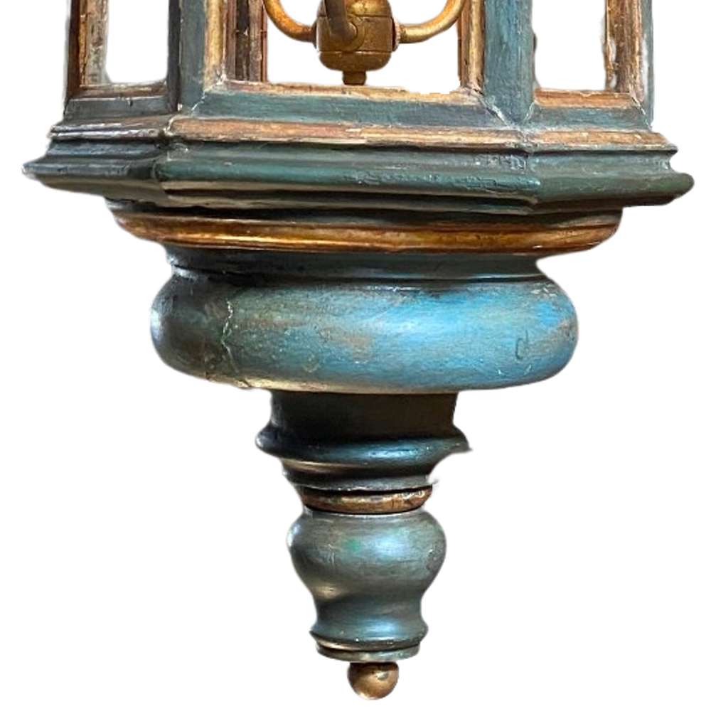Late 19th Century Venetian Painted Lantern, UL Wired — Wolf Hall