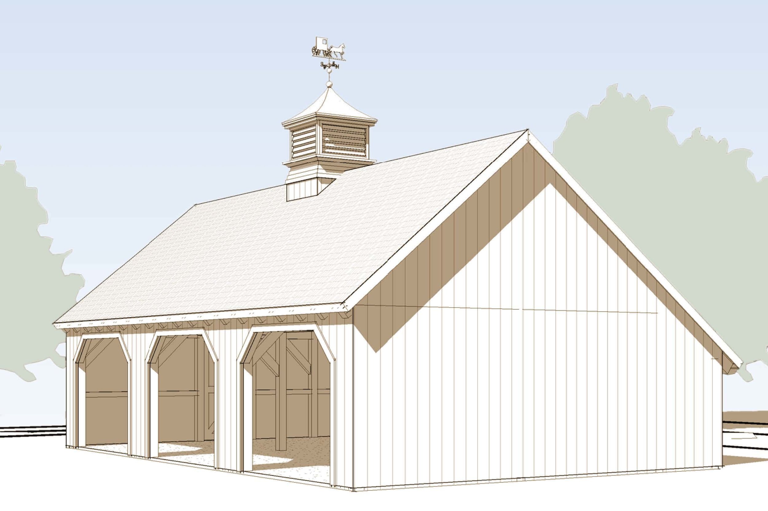 The Sunapee Timber Frame Garage Plan