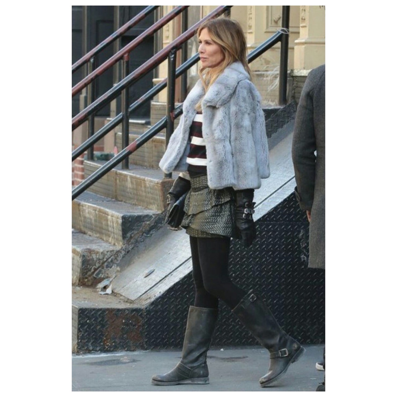 Caroline filming in SoHo for RHONYC (2016)