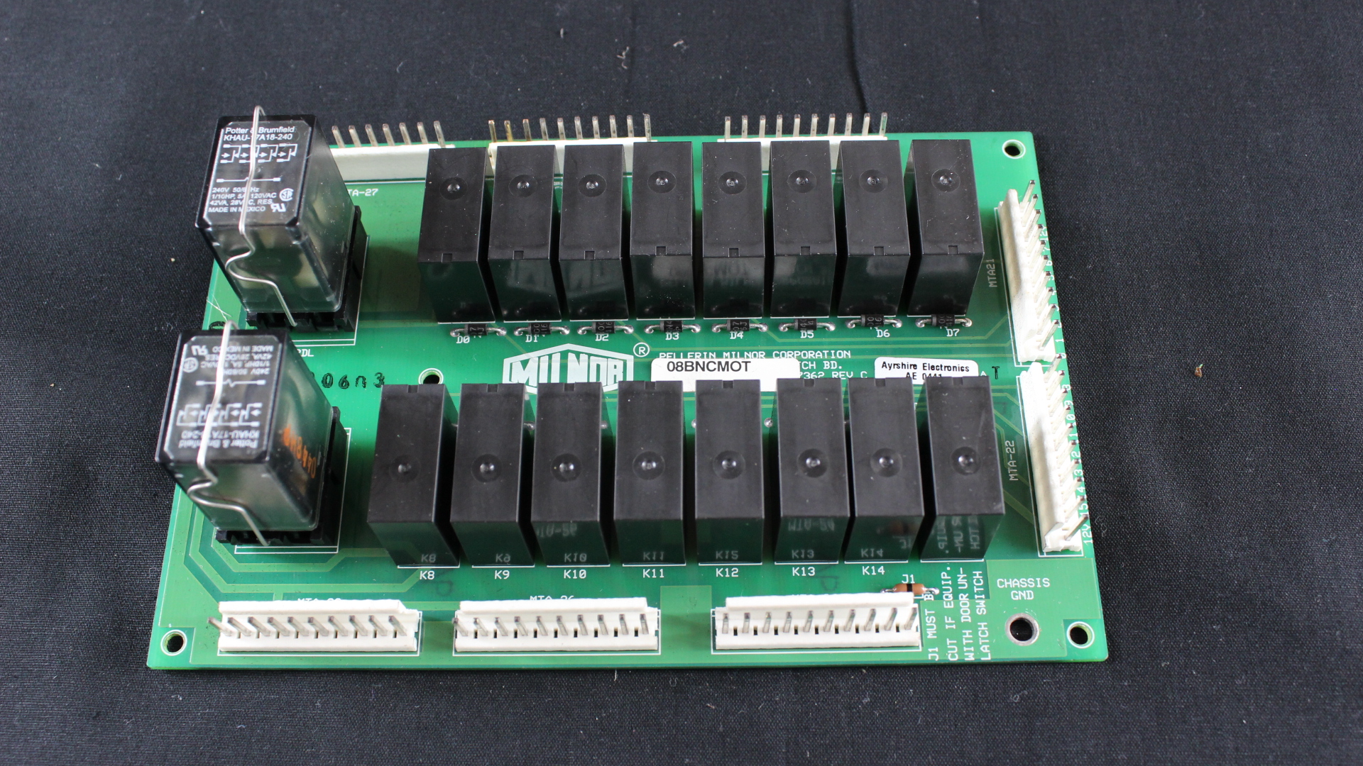 Milnor Washer Relay Board