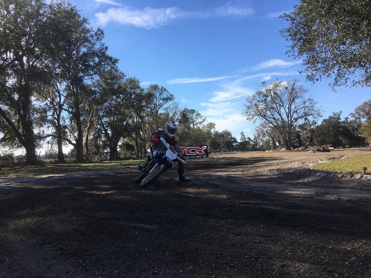  (Second day on a modern bike, his daily rider is a old Norton. Form isn't perfect yet, but he is starting to learn the ins and outs of how this flat track stuff works and building an understanding of why we focus on good habits and not riding until we are completely exhausted making mistakes)