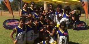 Halls Creek Cowboys take the Fremantle Dockers Shield back to the Desert for a second year in a row.