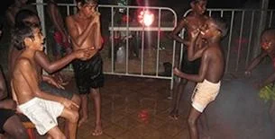 The children of Fitzroy Crossing dance to the music while enjoying a swim at the Fitzroy Crossing Youth Club and Fair Game Holiday Program Pool Party.
