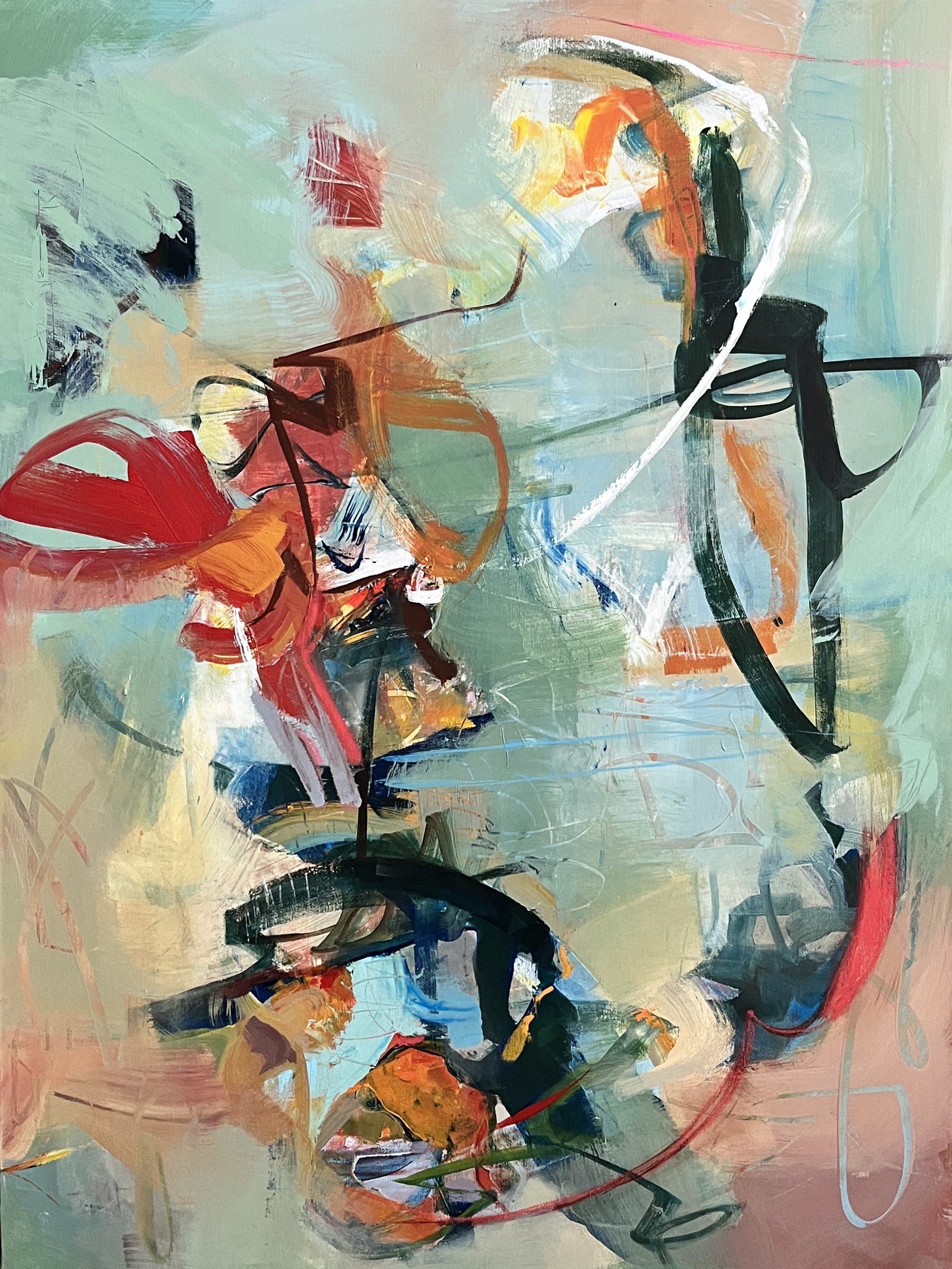 More Or Less, 40" x 30" by Pam Austin
